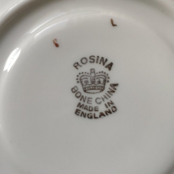Rosina Gilt Tea Cup, England Gold Gilded Pink Roses, VTG Bone China - Picture 13 of 14